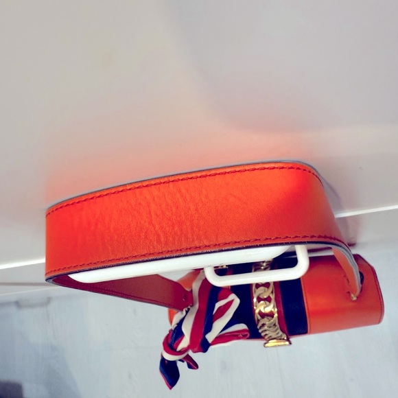 Orange Gucci Sylvie medium Leather Shoulder Bag - Picture 5 of 8
